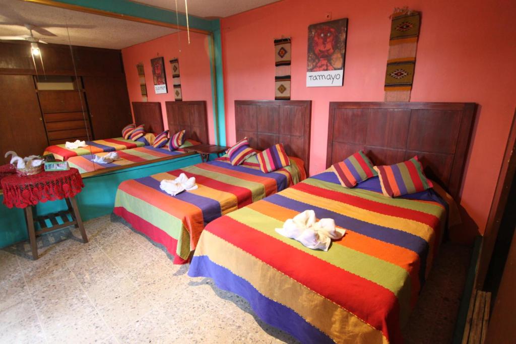 Четырехместный (Четырехместный номер эконом-класса с общей ванной комнатой) отеля Posada Don Mario, Оахака-де-Хуарес