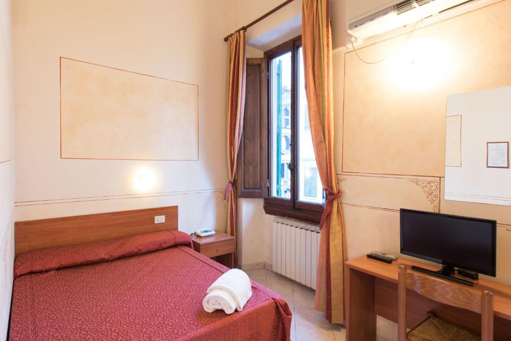 Двухместный (Двухместный номер эконом-класса с 1 кроватью и общей ванной комнатой) отеля Hotel Palazzuolo, Флоренция