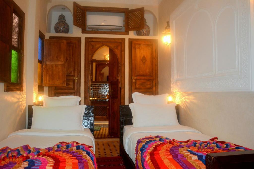 Двухместный (Двухместный номер L'atelier LittleSon с 2 отдельными кроватями) отеля Riad Ghali & SPA, Марракеш
