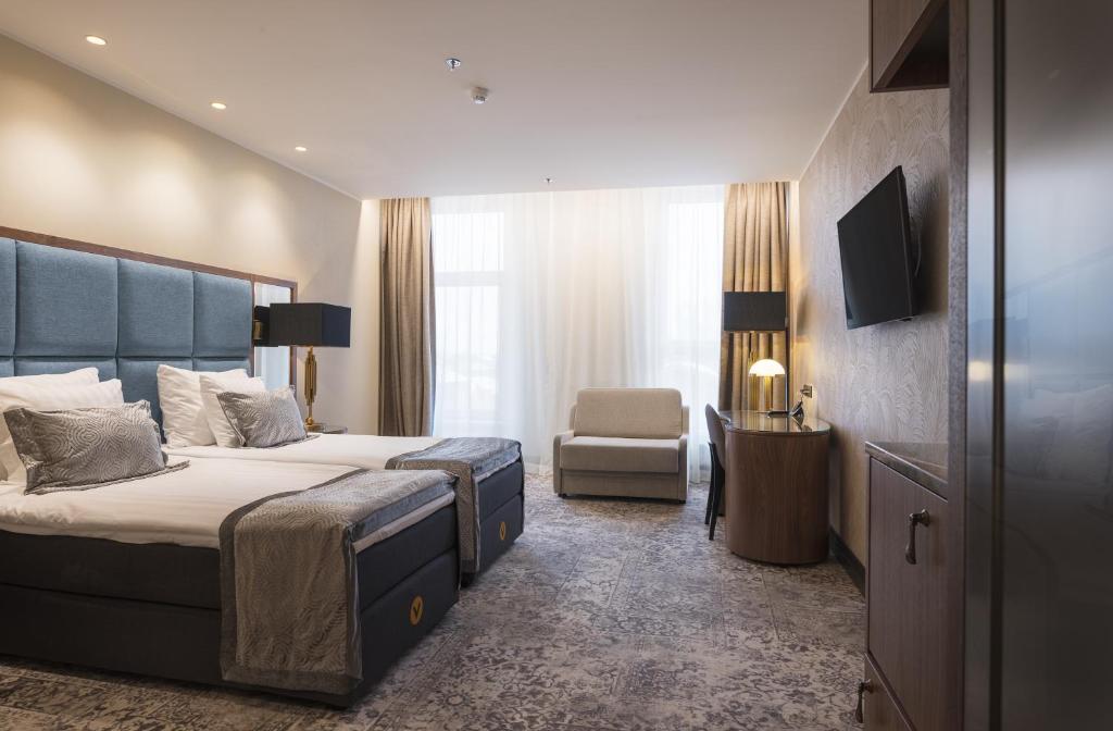 Двухместный (Улучшенный двухместный номер с 1 кроватью или 2 отдельными кроватями и доступом в спа-центр) отеля V Spa & Conference Hotel, Тарту