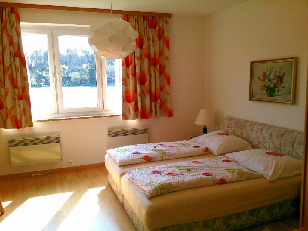 Двухместный (Двухместный номер с 1 кроватью, видом на озеро и диваном-кроватью) гостевого дома Seepension Smoley, Филлах