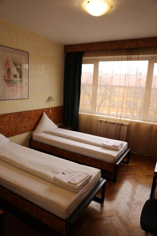 Двухместный (Двухместный номер с 2 отдельными кроватями и видом на замок) отеля Hotel Central, Тимишоара
