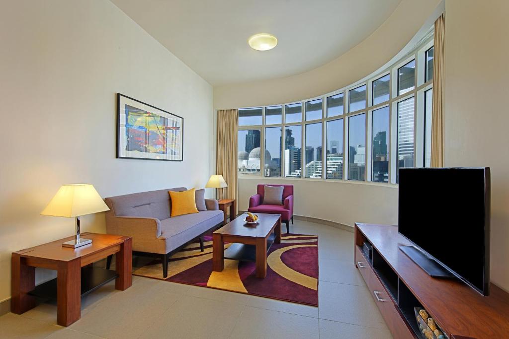 Апартаменты (Апартаменты Делюкс с 1 спальней) апарт-отеля The Curve Hotel, Доха