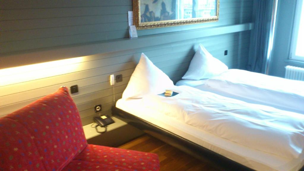 Двухместный (Двухместный номер с 1 кроватью и видом на реку) отеля Hotel Limmatblick, Цюрих
