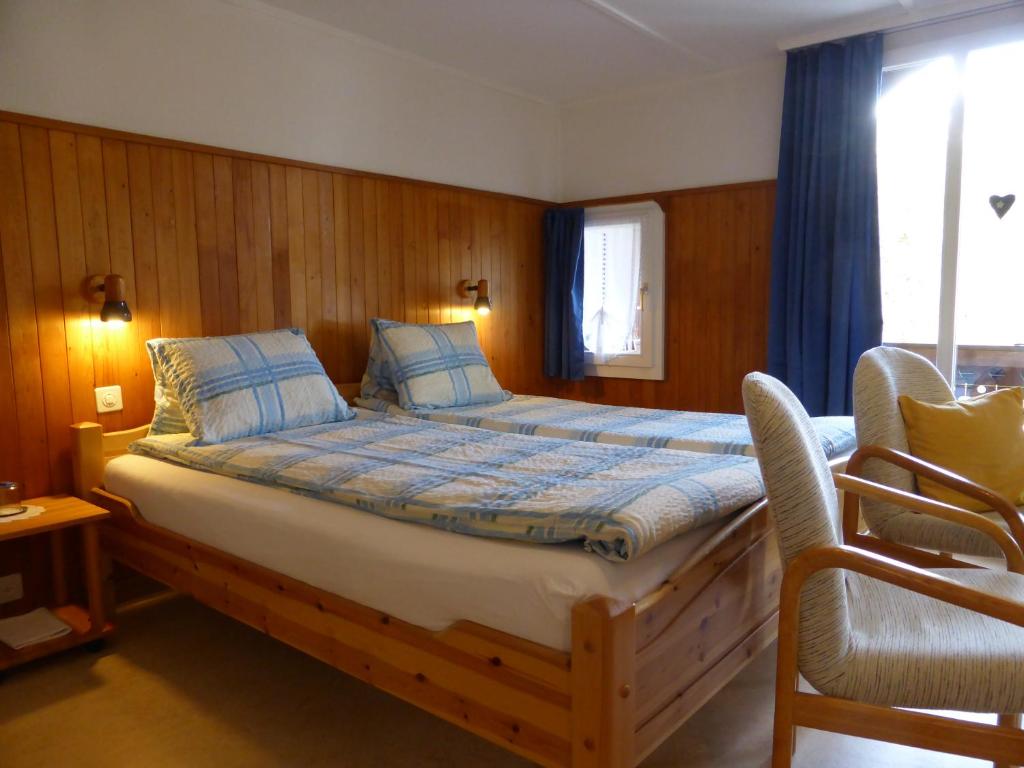 Двухместный (Стандартный двухместный номер с 1 кроватью) отеля Hotel Garni Alpina, Ленк