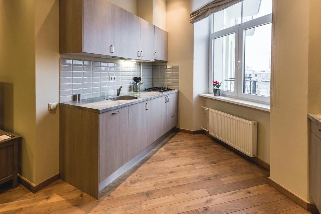 Апартаменты (Просторные апартаменты с 1 спальней и балконом.), Riga Lux Apartments - Ernesta