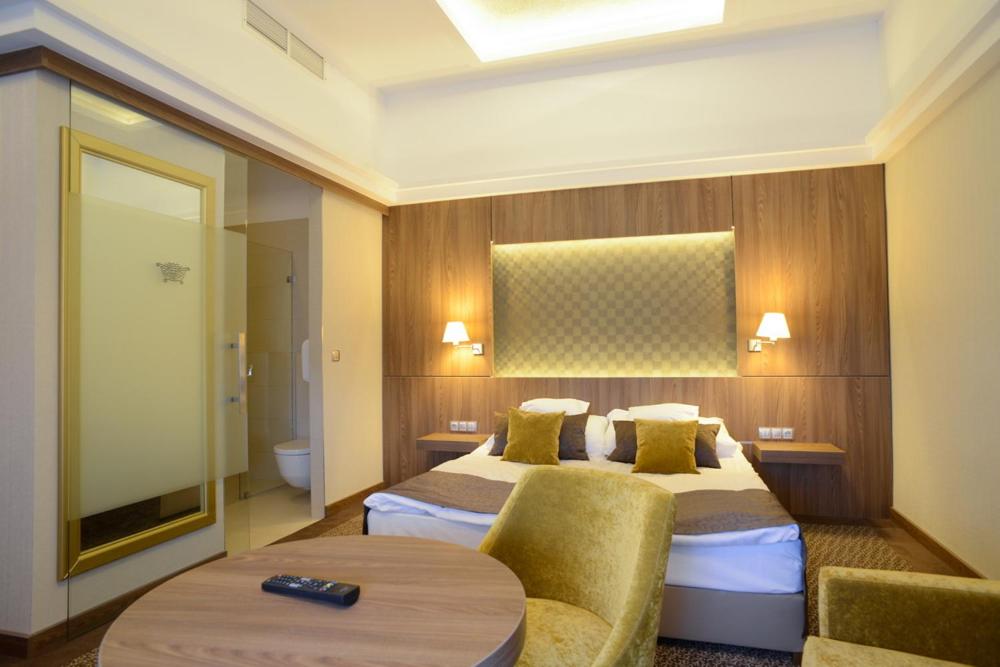 Двухместный (Двухместный номер с двуспальной кроватью и дополнительной кроватью) отеля Duna Wellness Hotel, Бая