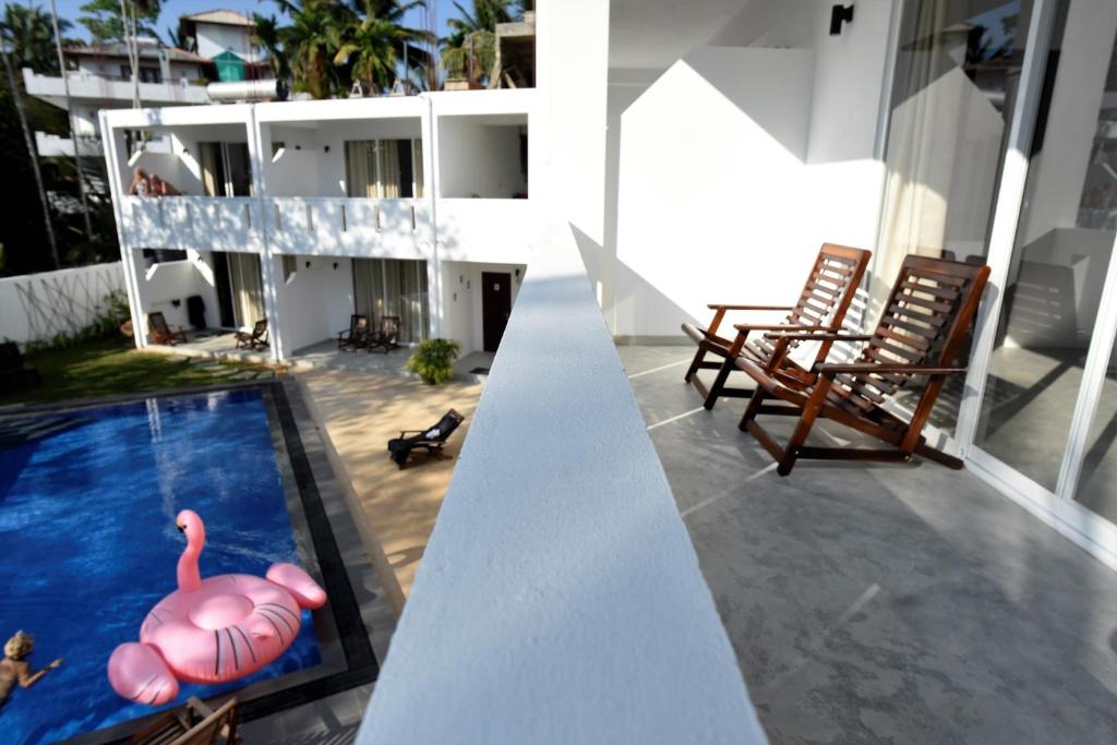 Двухместный (Двухместный номер с 1 кроватью и видом на бассейн) отеля Jippie The Villa, Хиккадува