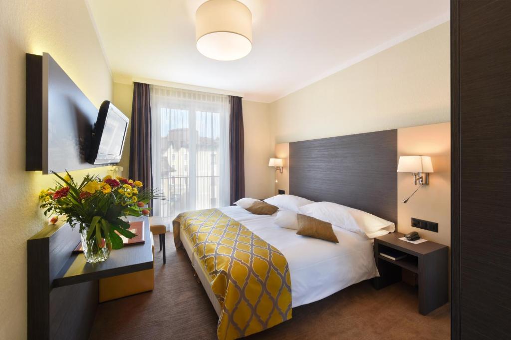 Одноместный (Одноместный номер с 1 двуспальной кроватью и видом на город) отеля Hôtel Bellerive, Лозанна