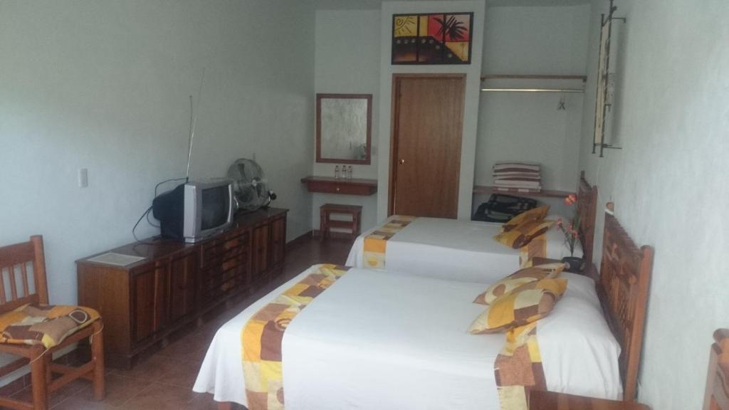 Двухместный (Двухместный номер с 2 отдельными кроватями и террасой) отеля Quinta Belu Oaxtepec, Оастепек