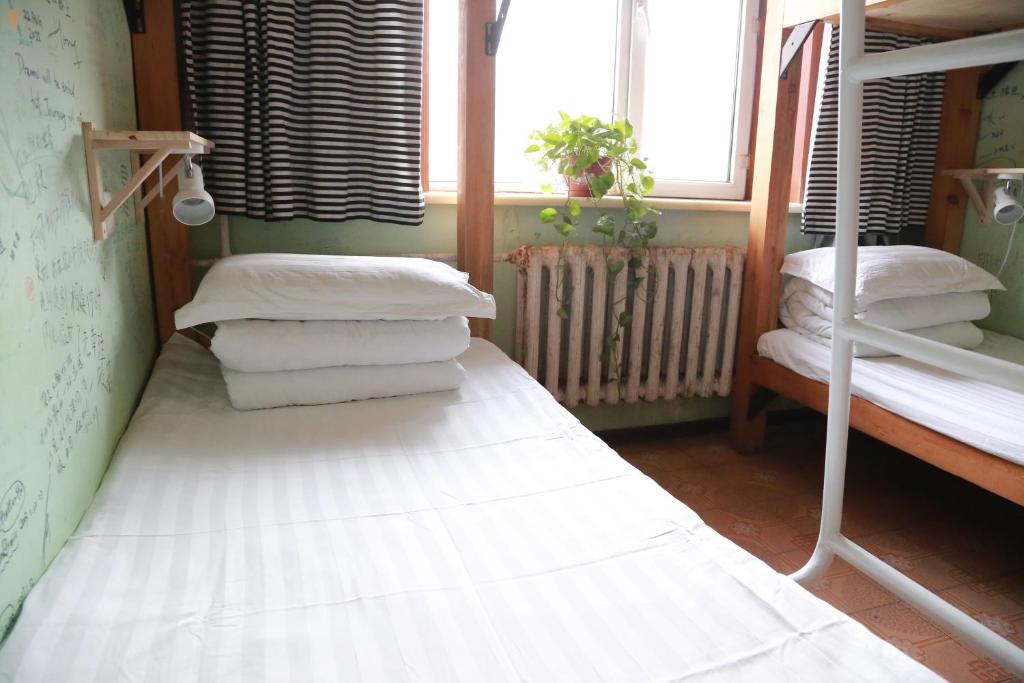 Номер (Односпальная кровать в общем номере с 6 кроватями) хостела Harbin North International Youth Hostel, Харбин
