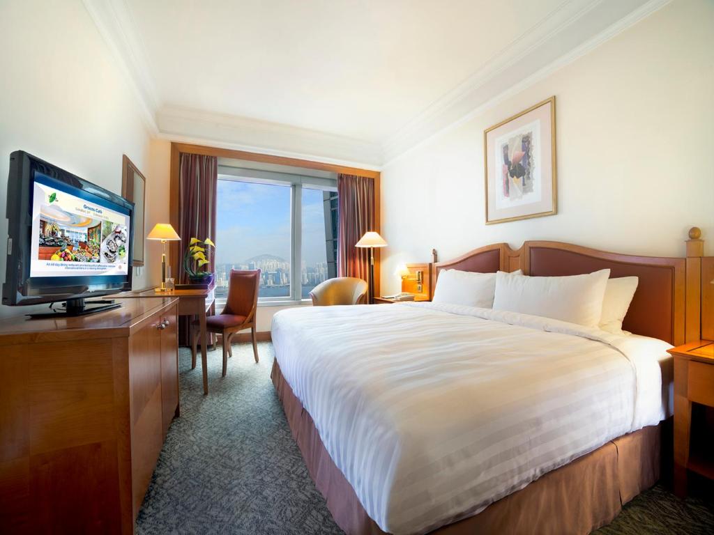 Двухместный (Улучшенный двухместный номер с 1 кроватью или 2 отдельными кроватями и частичным видом на гавань) отеля Harbour Plaza North Point, Гонконг (город)