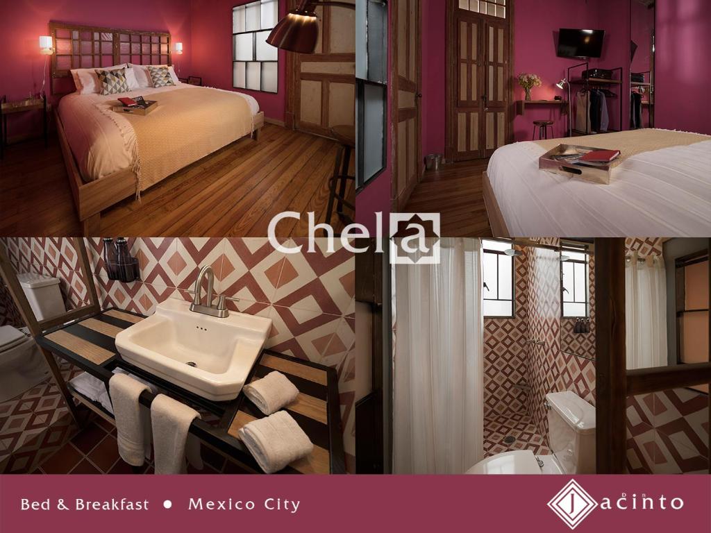 Двухместный (Двухместный номер Делюкс бизнес-класса с 1 кроватью) отеля Don Jacinto Bed&Breakfast, Мехико