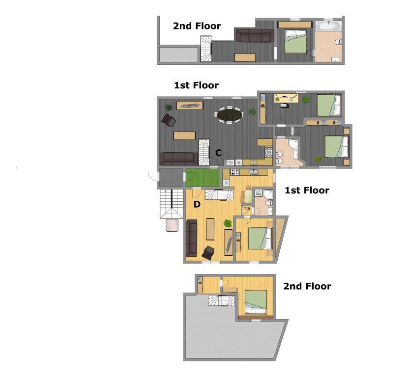 Апартаменты (Апартаменты в мансарде с 5 спальнями), Апартаменты Kozna Loft