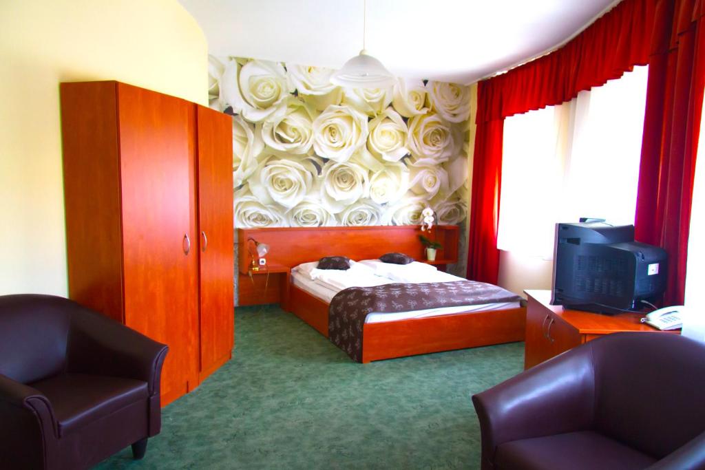 Двухместный (Улучшенный двухместный номер с 1 кроватью) отеля Europa Hotel És Étterem, Ньиредьхаза