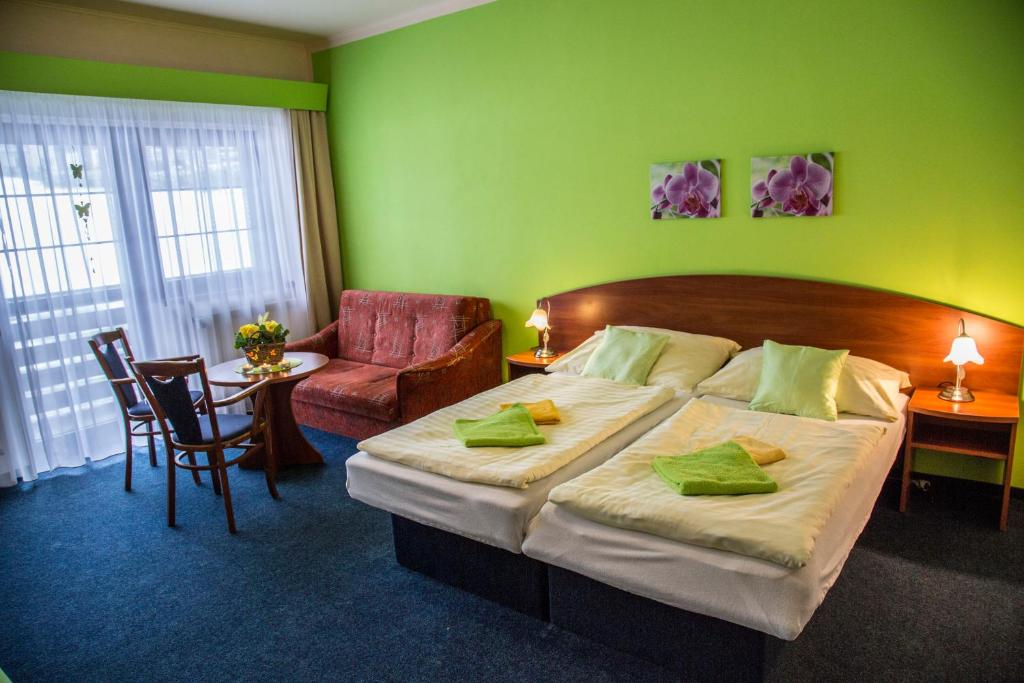 Двухместный (Стандартный двухместный номер с 1 кроватью или 2 отдельными кроватями) отеля Hotel Centrum Harrachov, Гаррахов
