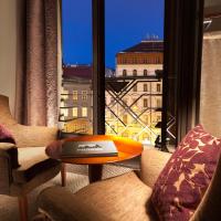 Двухместный (Улучшенный двухместный номер с 1 кроватью или 2 отдельными кроватями, вид на город) отеля Jalta Boutique, Прага