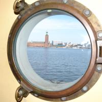 Двухместный (Улучшенная каюта на лодке с собственной ванной комнатой - Вид на море) отеля Den Röda Båten, Стокгольм