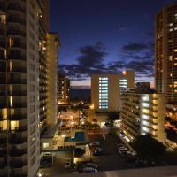 Апартаменты (Апартаменты) апартаментов Kuhio Village 1208A Studio BIG Lanai & Waikiki Ocean View, Гонолулу