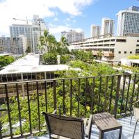 Двухместный (Номер с видом на вулкан Даймонд-Хед, 2 двуспальными кроватями и кухней) отеля Ohia Waikiki Studio Suites, Гонолулу