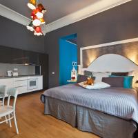 Студио (Представительский семейный номер-студио с 2 балконами (для 4 взрослых)) апарт-отеля Royal Prague City Apartments, Прага