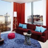 Сьюит (Большой номер с панорамным видом) отеля 25hours Hotel beim MuseumsQuartier, Вена