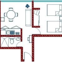 Двухместный (Стандартный люкс Master) апарт-отеля Apartamentos Hotel Avilla, Мехико