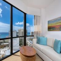 Четырехместный (Номер с 2 кроватями размера «queen-size» и видом на океан) курортного отеля Hyatt Centric Waikiki Beach, Гонолулу